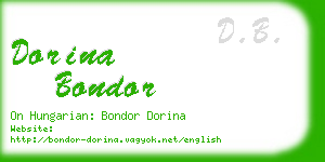 dorina bondor business card